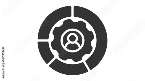 Animated employee performance icon