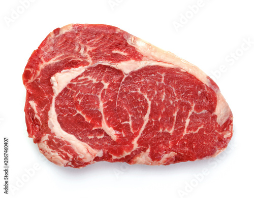 Beef steak on white background