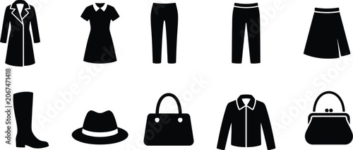 Black silhouette fashion icons for women