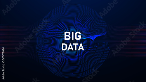Tableau sur toile Digital Big data and AI visualize global data connections