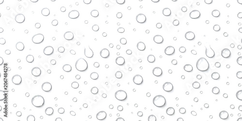 Photos Seamless pattern of water drops and bubbles on a clean surface
