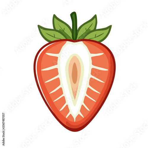 Red and green lotus flower vector icon