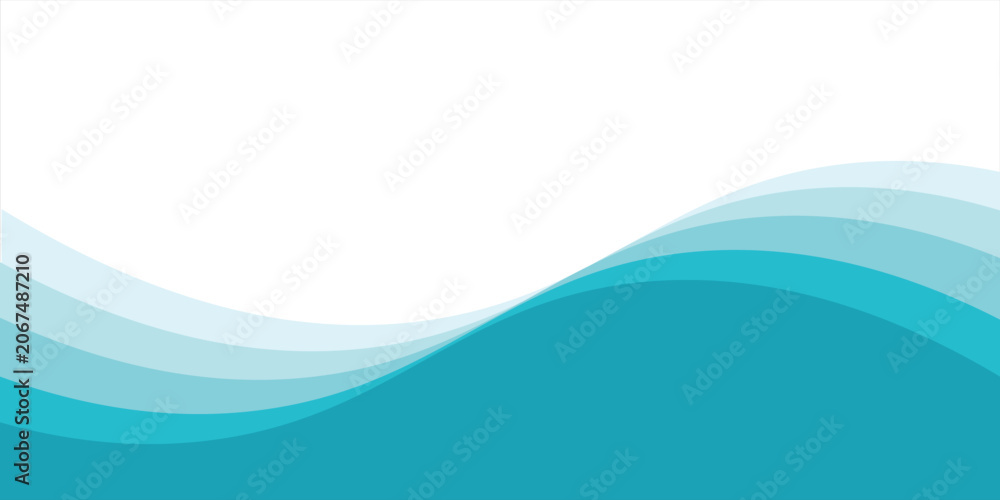 Fototapeta premium Abstract Water wave vector illustration design background. Wavy Background for summer