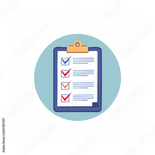 Clipboard with checklist and checkmarks