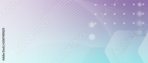Pastel Abstract Technology Background with Flowing Lines