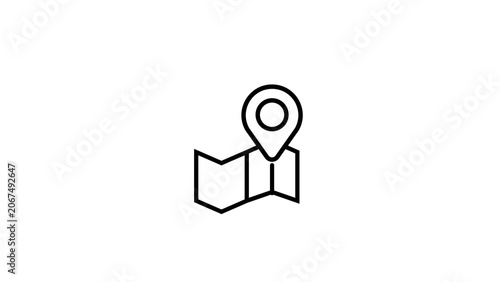 Map location icon vector illustration navigation concept with gps pin on map.