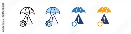 Fotografia Mitigation Icon Set Multiple Style Collection