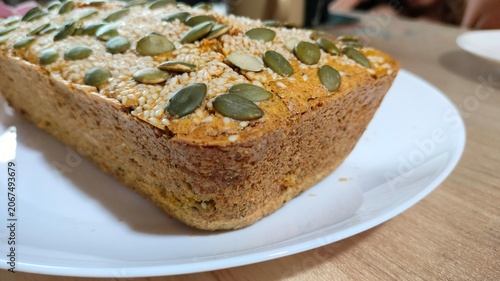 Homemade Lentil Bread with Pumpkin Seeds