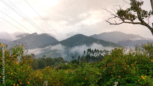 Evening Mountain Landscape in Rural Philippines