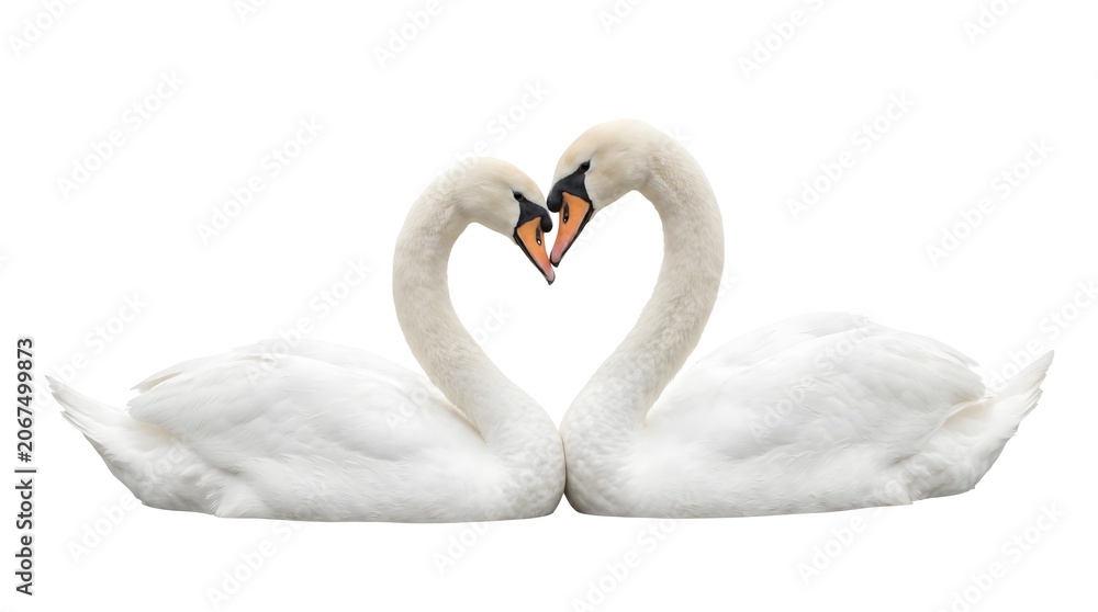 Fototapeta premium two white swans