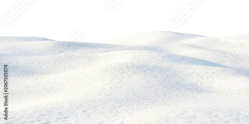 Tableau sur toile Fresh white snow hills covered in soft winter powder