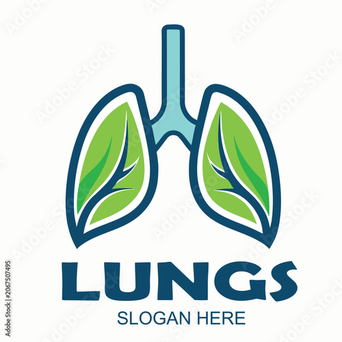 logo vector design illustration icon lungs