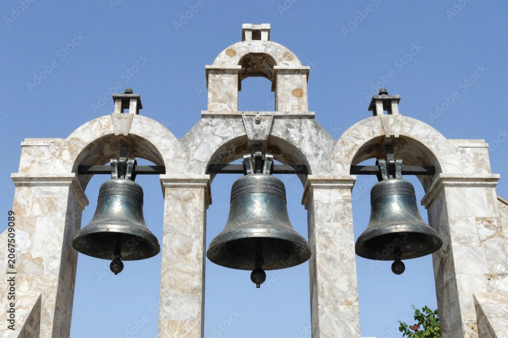 Obraz premium Ornate Bell Tower Against Azure Sky