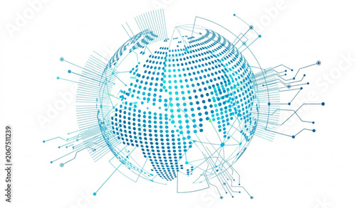 Global Technology Network and Digital Earth Planet Concept
