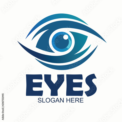 logo vector design illustration icon eye