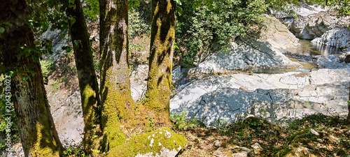 View of Breggia gorges in the italian part of Switzerland