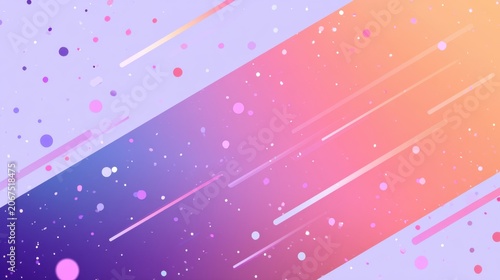 Abstract dynamic background with diagonal lines and colorful dots