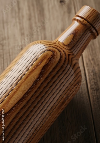 Close-up view of a wooden violin with bow and strings.