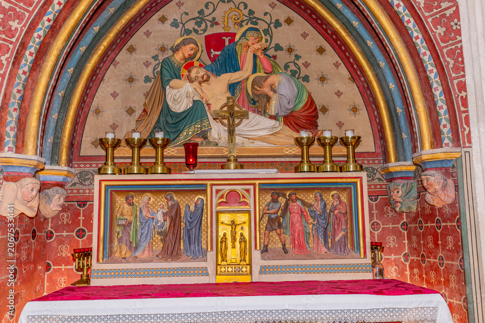 Naklejka premium Netre-dame cathedral, Sees, orne, normandy, france