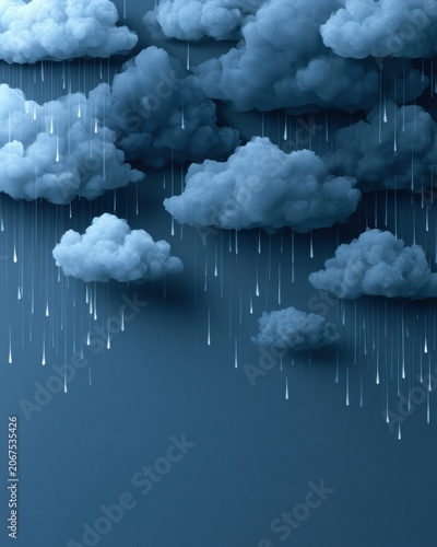 Cloudy sky with rain drops; dramatic weather background design elements