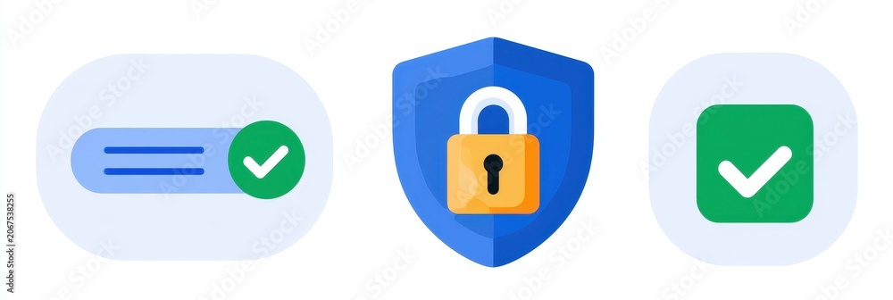 Fototapeta premium Strict cybersecurity measures, including authentication and encryption, work alongside firewall blocks to ensure user privacy, protection, and overall security.