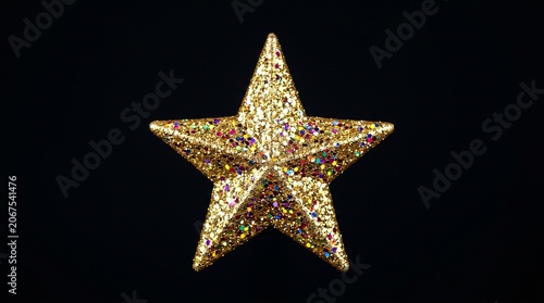 Festive Golden Star Ornament