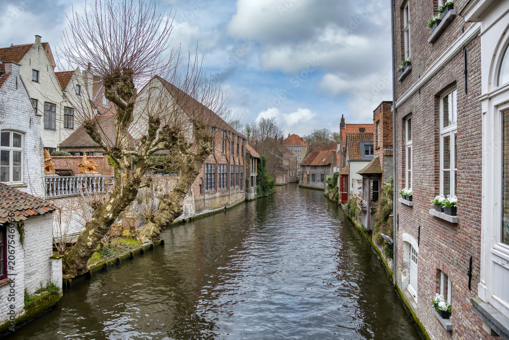 Obraz premium Bruges, the capital of West Flanders in northwest Belgium