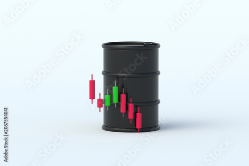 Cuadro en lienzo Falling crude oil price