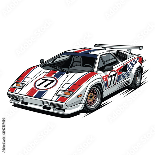 retro racing car vector image 