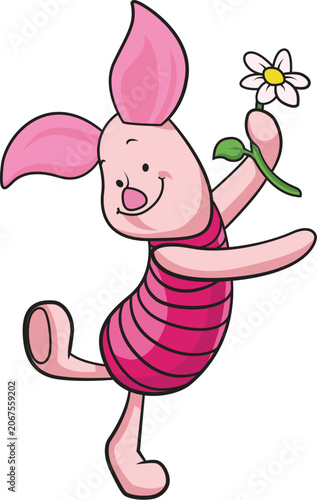Fotografie Piglet winnie the pooh cartoon character icon cute dynamic design