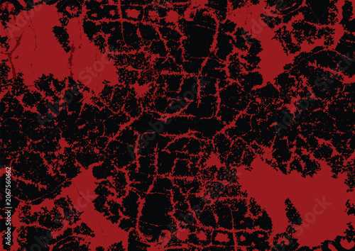 Abstract Grunge Red and Black Urban Vector Texture Background. Distressed Wall Pattern Illustration