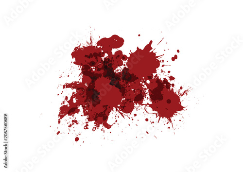 Abstract Vector Red Splatter Blood Color Design Elements on Isolated Background. Vector Illustration for Graphic Design