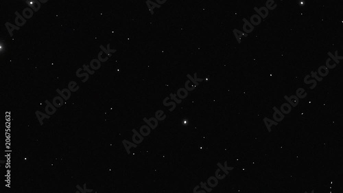 Slow Reverse Zoom Through Deep Dark Space with Glowing Stars and Celestial Bodies