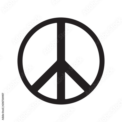 Photos Peace sign icon silhouette vector flat illustration design
