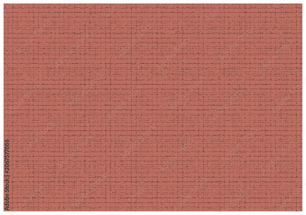 Fototapeta premium Abstract terracotta red textured background with horizontal and vertical lines