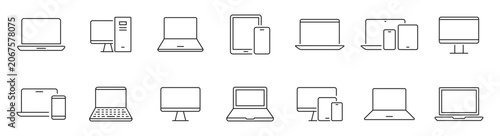 Tableau sur toile Computer icon set