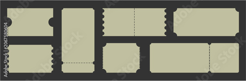 Quadro em tela blank ticketing template