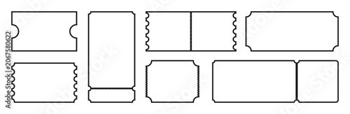 Foto outline ticketing template