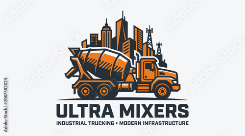 Ultra mixers vector logo contruction