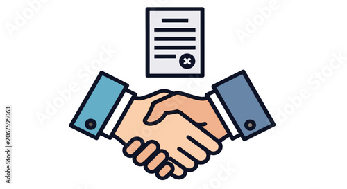 Bild auf Leinwand Business Handshake Agreement Contract Deal