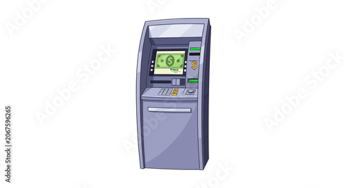Automated Teller Machine Terminal Display.