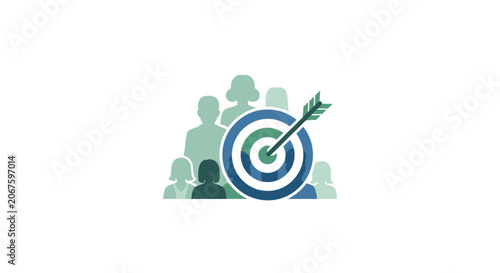 Bullseye Target with Arrow Hit.