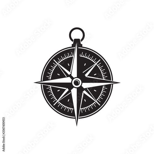 Minimalist vector illustration of a black curved line in the corner