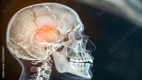 x ray image of human skull