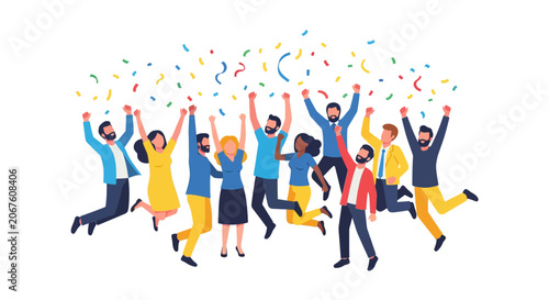 Photos Diverse Group of People Celebrating Together.