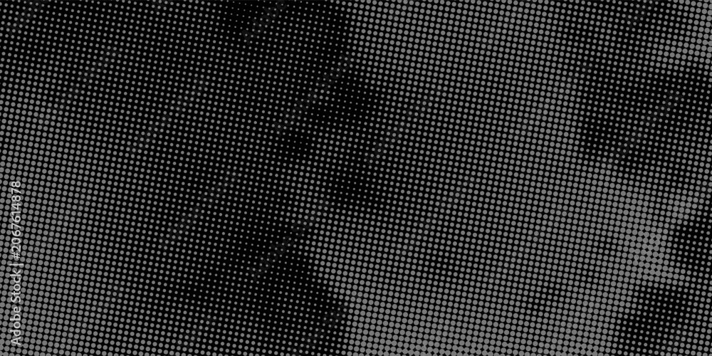 Fototapeta premium Background with irregular, chaotic dots, points, circle. Abstract monochrome pattern. Black and white color.