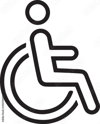 Black Wheelchair Accessibility Symbol