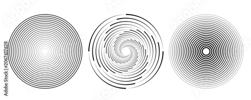 Foto Black concentric circle set