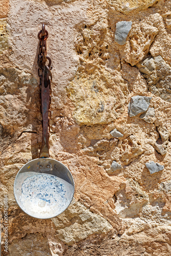 Stone fountain in the Artist village Deià, Mallorca, Balearic Islands, Spain