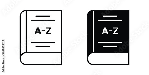 Tableau sur toile Dictionaries icon
